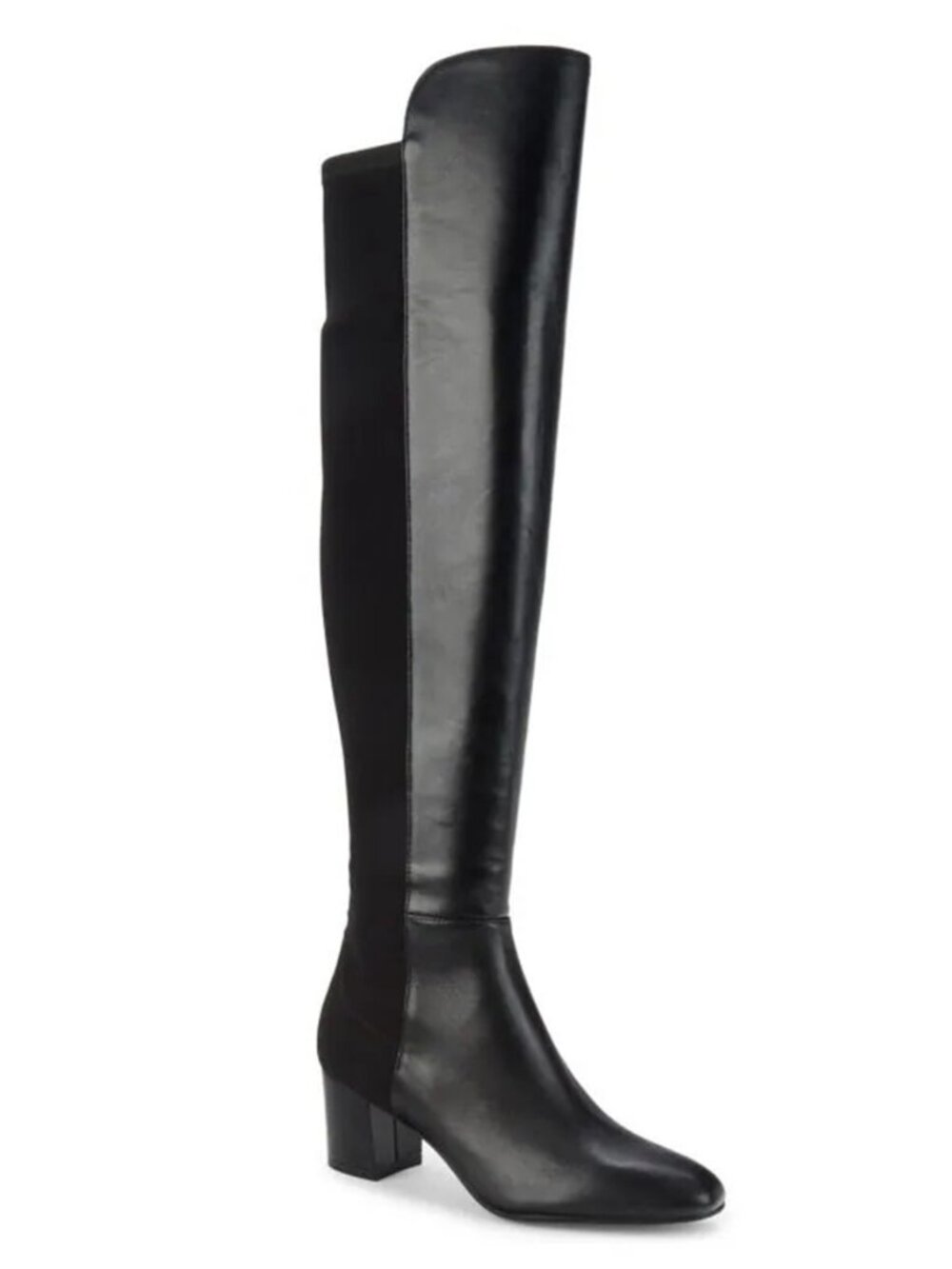 $950 STUART WEITZMAN SG153 5050 Leather BLACK over the knee Boots 6.5 B (PD25)